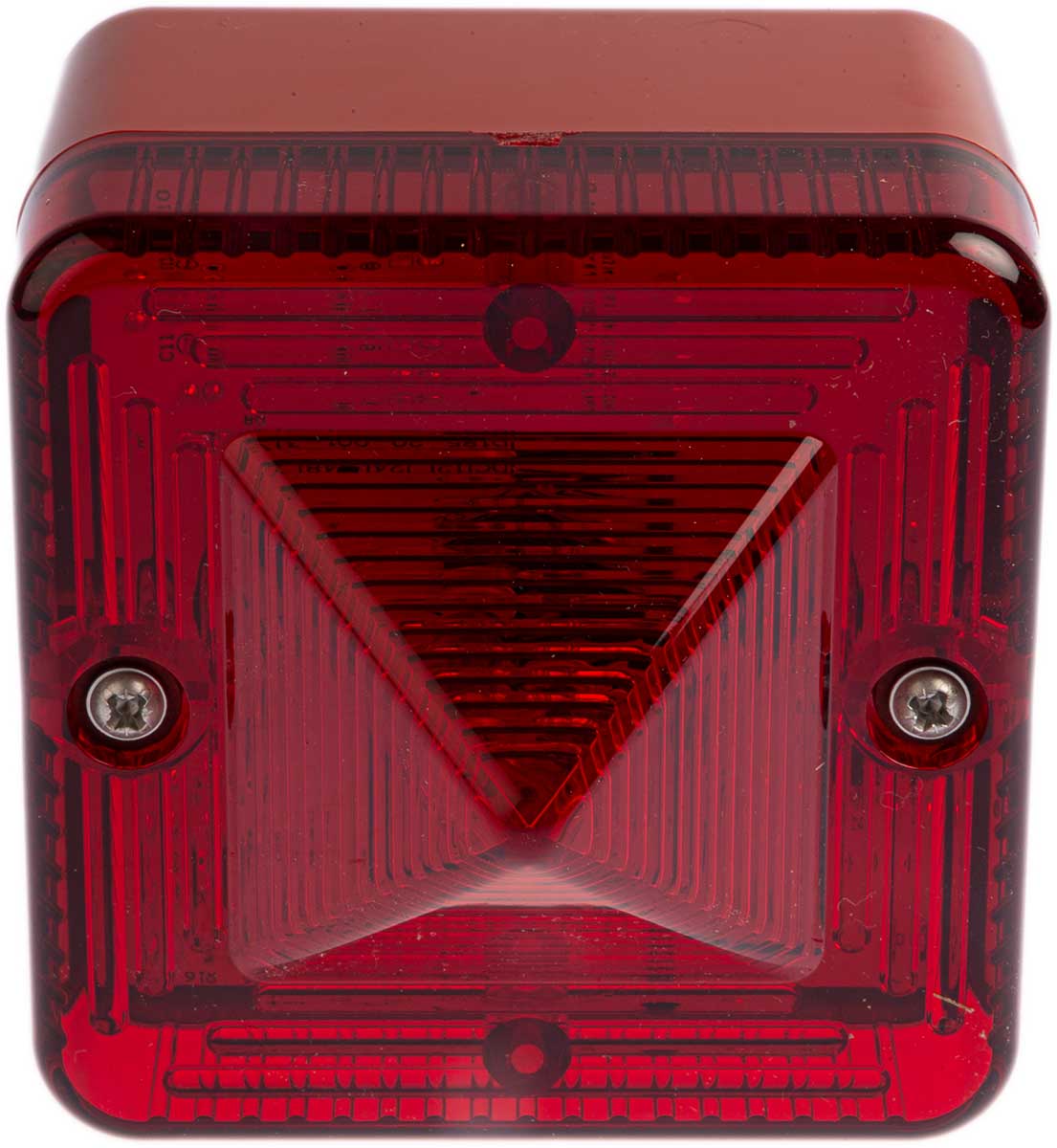 l101xdc024br-r e2s L101X Series Red Flashing Beacon 230V ac/dc, Xenon Bulb Surface, IP66