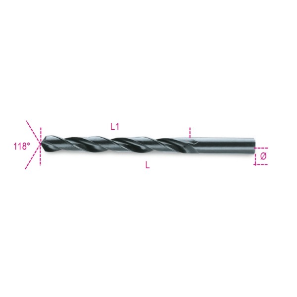 BETA 410AS Series HSS Twist Drill Bit for Metal, 1/16in Diameter, 48 mm Overall