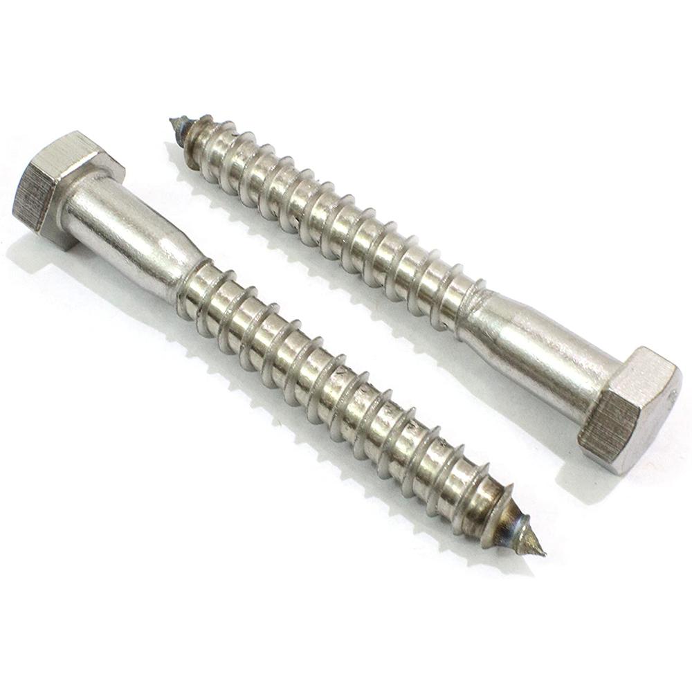 Zinc Plated Steel Coach Bolt, 1/4in x 2 1/4in
