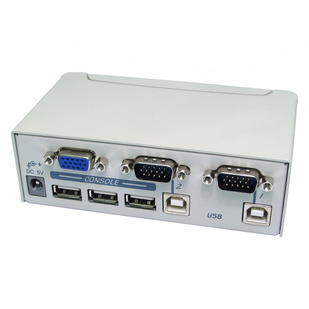 kvm-607 Rextron 2 Port Quad Monitor USB SVGA KVM Switch