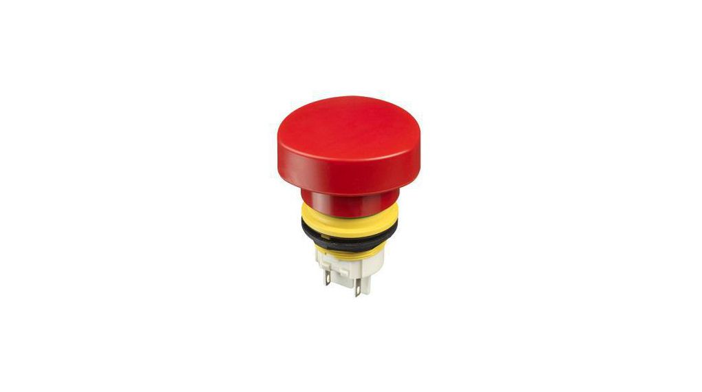 APEM EC Series Emergency Stop Push Button, 22.3 mm Cutout, SPST, IP65