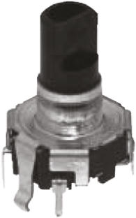 Alps Alpine 15 ppr Pulse Incremental Mechanical Rotary Encoder with a 5.975 mm Flat Shaft (Not Indexed), Through Hole