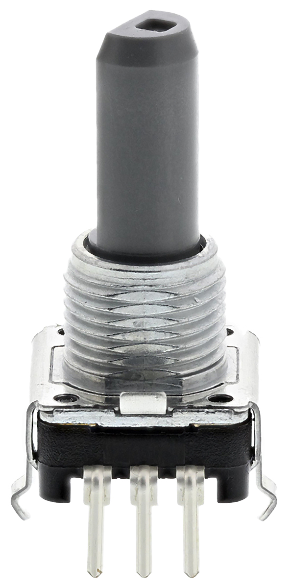Alps Alpine 12 ppr Pulse Incremental Mechanical Rotary Encoder with a 6 mm Flat Shaft (Not Indexed), Through Hole