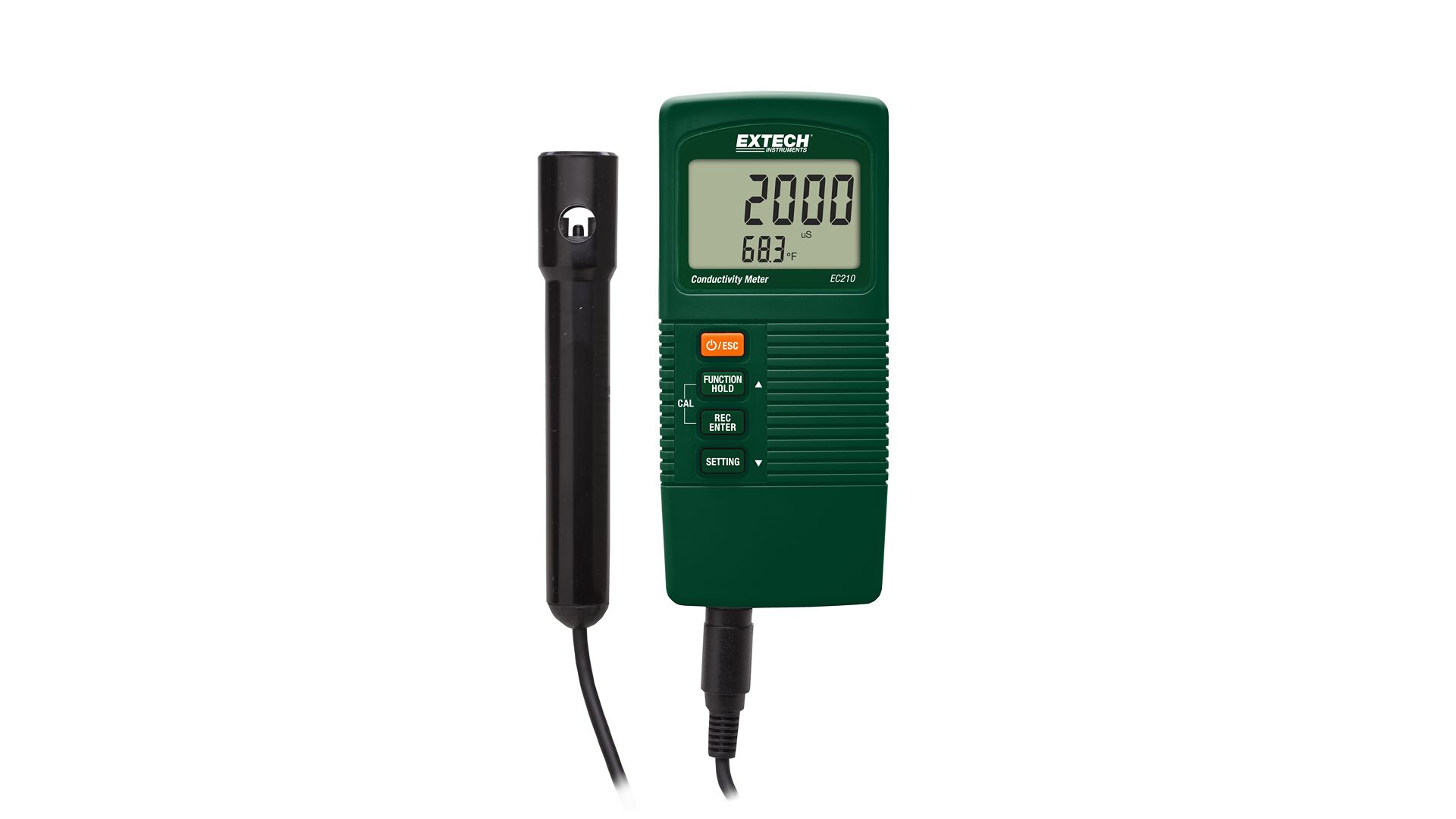 Extech EC210 Conductivity Meter 2000μS/cm Battery 1 μS/cm