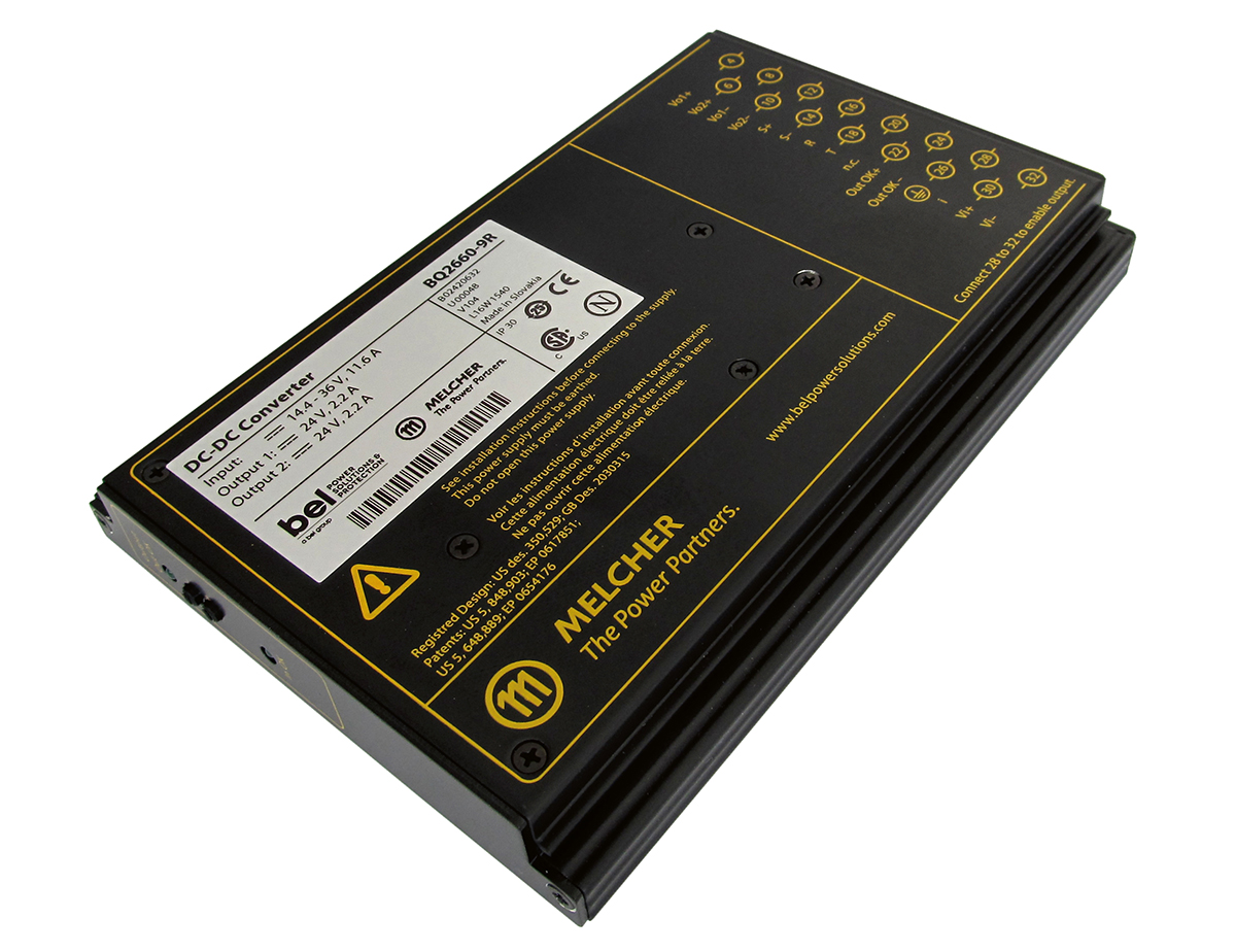 BEL POWER SOLUTIONS INC Q DC-DC Converter, ±15V dc/ 4A Output, 14.4 → 36 V dc Input, 120W, Rack Mount, +71°C Max