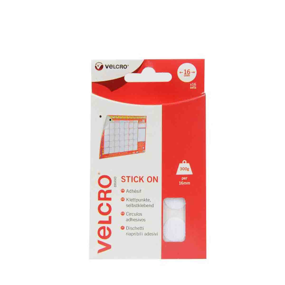 ec60227 Velcro White Hook & Loop Tape, 16mm x 16 mm