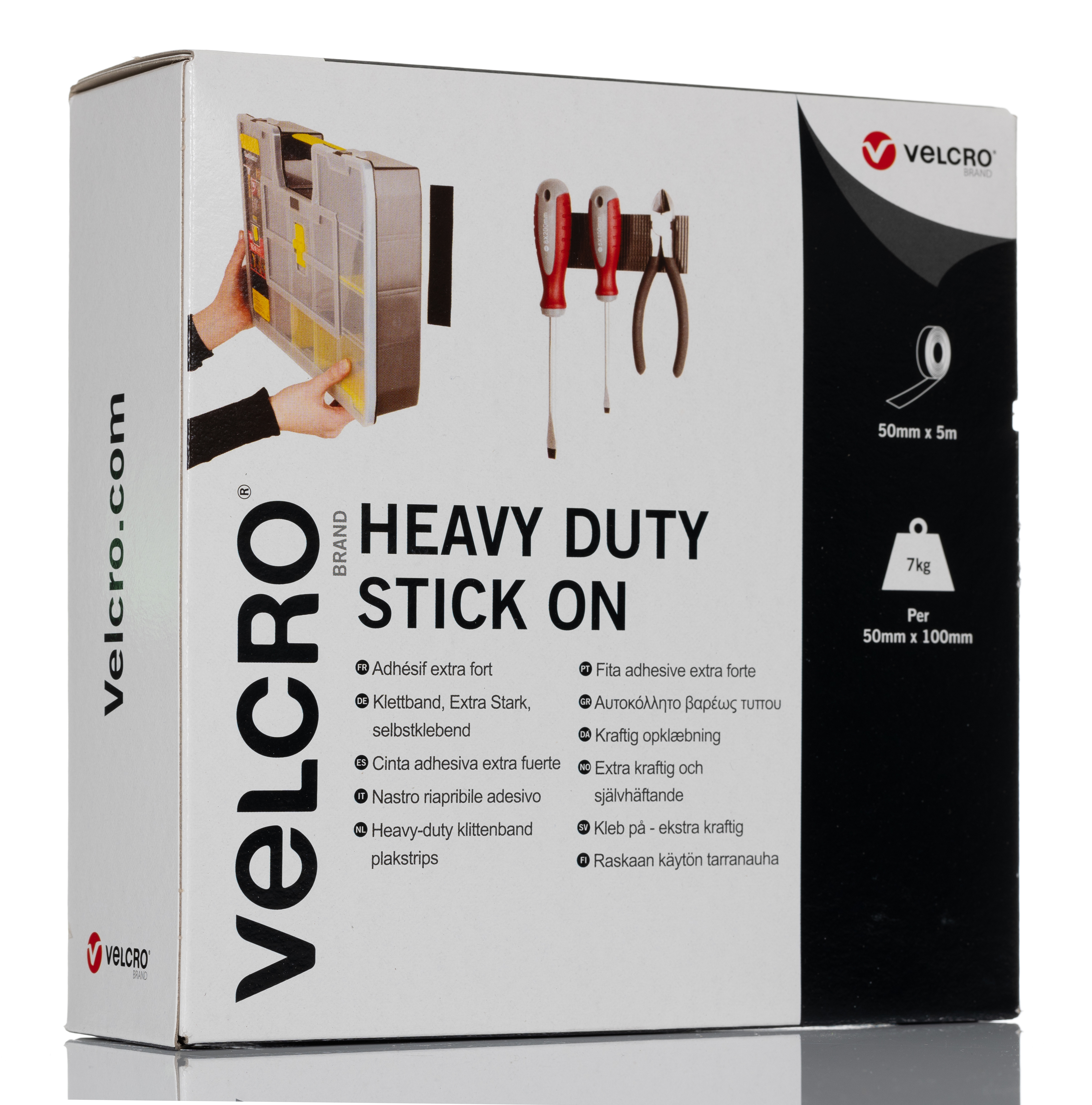 Velcro Black Hook & Loop Tape, 50mm x 5 m