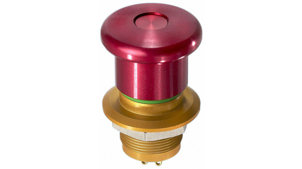 APEM ES Series Series Emergency Stop Push Button, Panel Mount, 22.2mm Cutout, 2NC, IP65