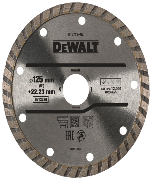 DeWALT DT3712-QZ Diamond Cutting Wheel, 125mm Diameter