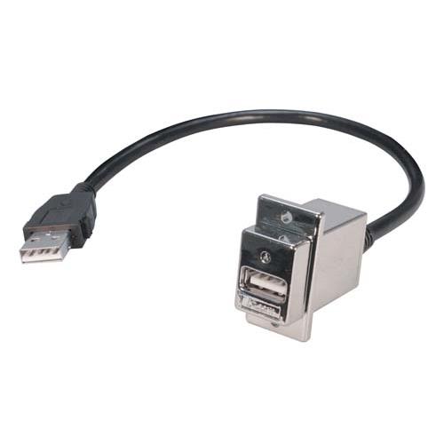 L-Com USB Cable, Male USB Type A to Male, USB 2.0, Black, 120 in