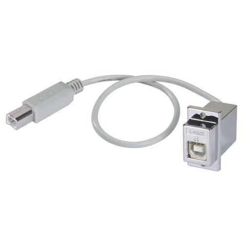L-Com Straight, Panel Male- 1 Port Type USB Type B USB Connector USB 2.0