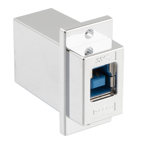 L-Com Straight, Panel Female- 1 Port USB Connector USB 3.0