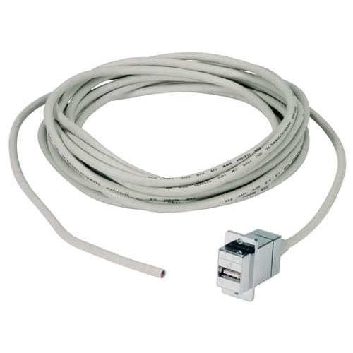 L-Com USB Cable, Male USB Type A to Male, USB 2.0, Light Grey, 5 m
