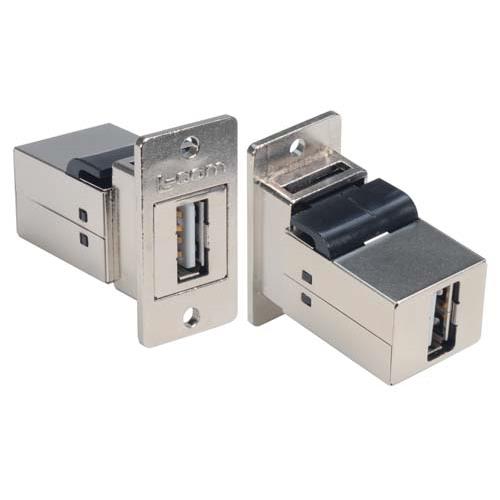 L-Com Straight, Panel Male- 1 Port USB Connector USB 2.0