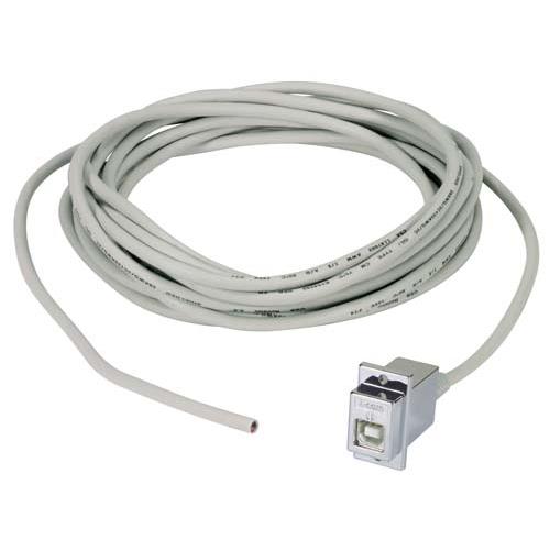 L-Com USB Cable, Male USB Type B to Male, USB 2.0 USB Type B, Light Grey, 5 m