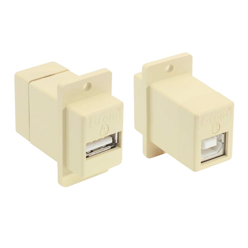 L-Com Straight, Panel Male- 1 Port USB Connector