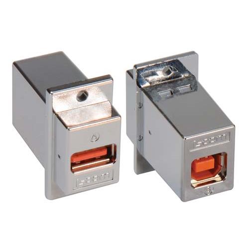 L-Com Straight, Panel Male- 1 Port USB Connector USB 2.0