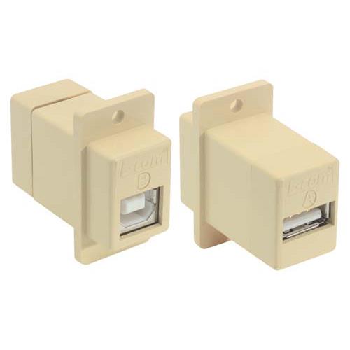 L-Com Straight, Panel Male- 1 Port USB Connector USB 2.0