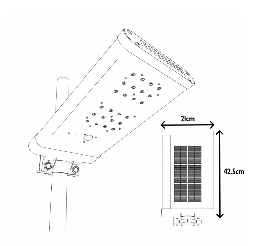 eclipse-36 TradeTuff Eco Solar PIR Included Solar Powered LED Floodlight, 36 LED, 36 W Warm White, 2000 lm, IPX5, 7.4V