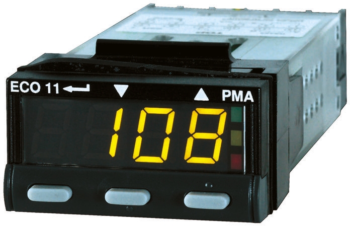 P.M.A ECO 11 Panel PID Temperature Controller, 2 Output Logic, Relay 264V ac On-Off