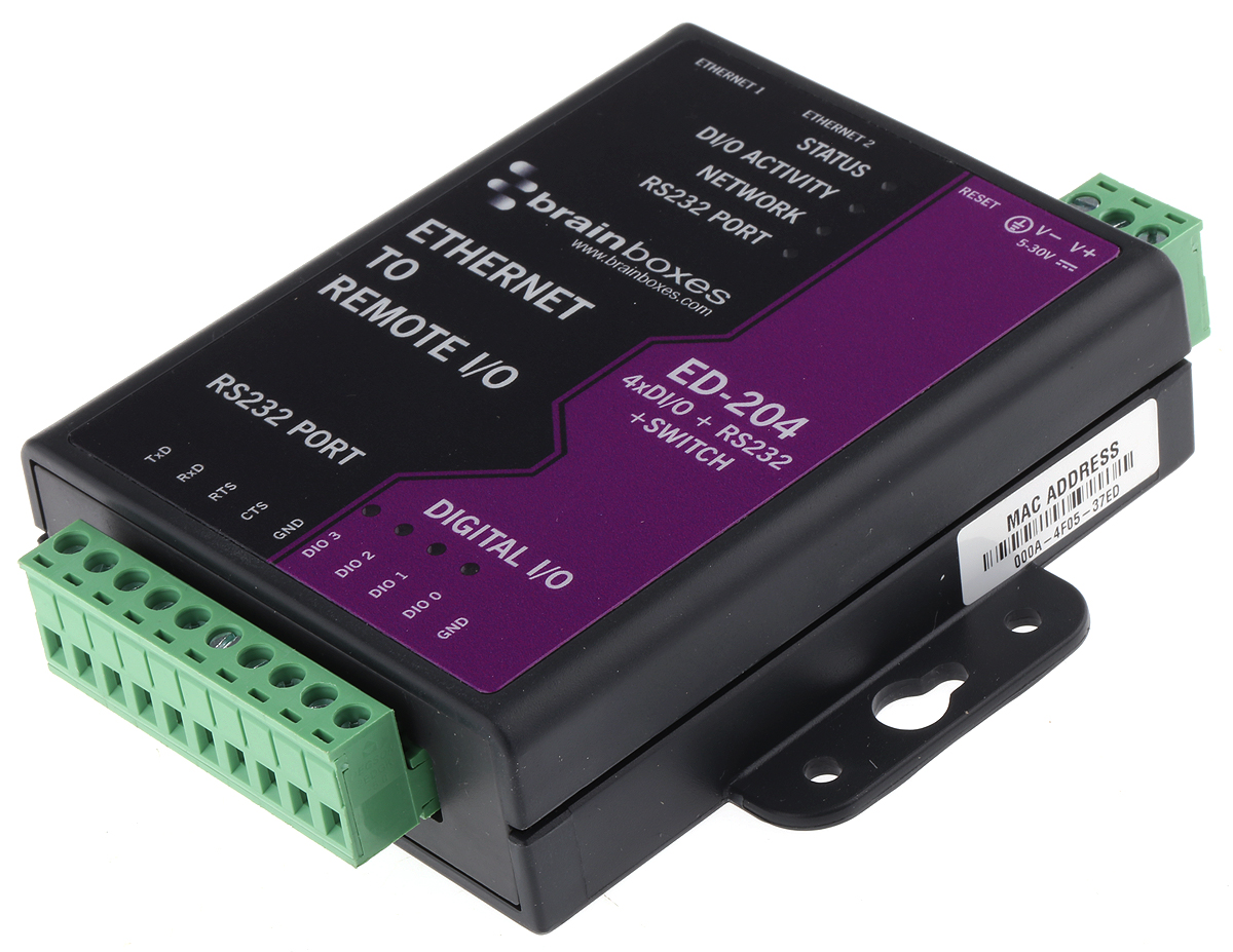 Brainboxes Ethernet 10 Baset, 100 BaseTX Ethernet Media Converter Ethernet Media Converter, 100Mbps