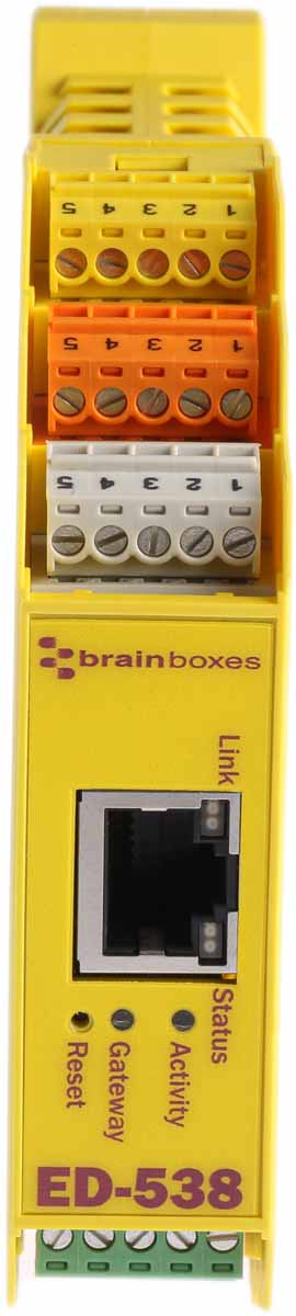 Brainboxes Ethernet 10 Baset, 100 BaseTX Ethernet Media Converter Ethernet Media Converter, 100Mbps