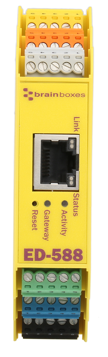 Brainboxes RJ45 Ethernet Media Converter Ethernet Media Converter, Single Mode, 10.1Gbps, Half Duplex