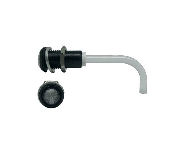 RHD-1100-2000-F9PZ67PR Bivar, Panel Mount Right Angle LED Light Pipe, Clear Round Lens
