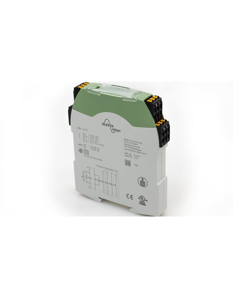 Elesta DIN Rail Force Guided Relay, 12 V dc Coil Voltage, 6 Pole, 4 NO/1 NC