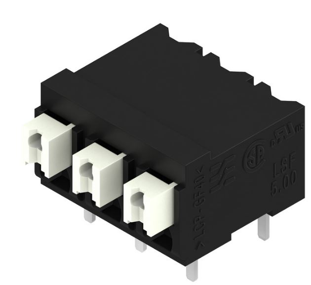 Weidmuller LSF Series PCB Terminal Block, 3-Contact, 5mm Pitch, Surface Mount, 1-Row, Through Hole Termination