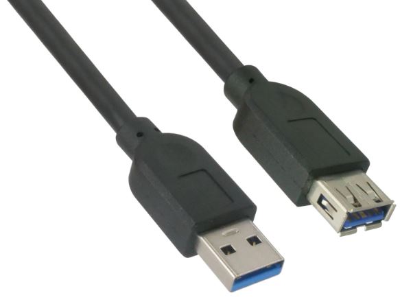 Molex USB 3.0, Male USB A to Female USB A, 1.5m