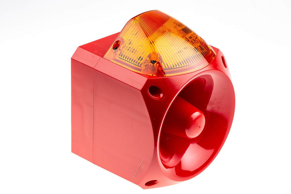 pnc-0002 Klaxon Nexus Series Amber Sounder Beacon, 10 → 60 V dc, Wall Mount, 105dB at 1 Metre