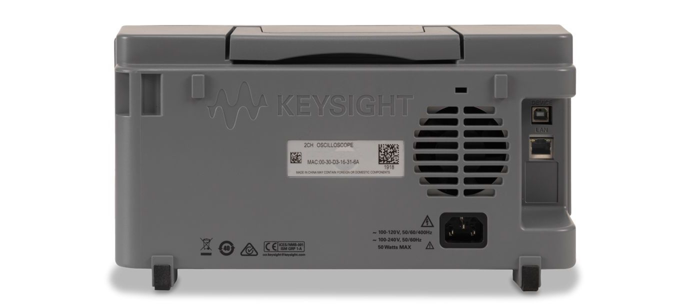 edux1052g Keysight Technologies InfiniiVision 1000 X Series, 50 MHz Bench Oscilloscope 2-Channel