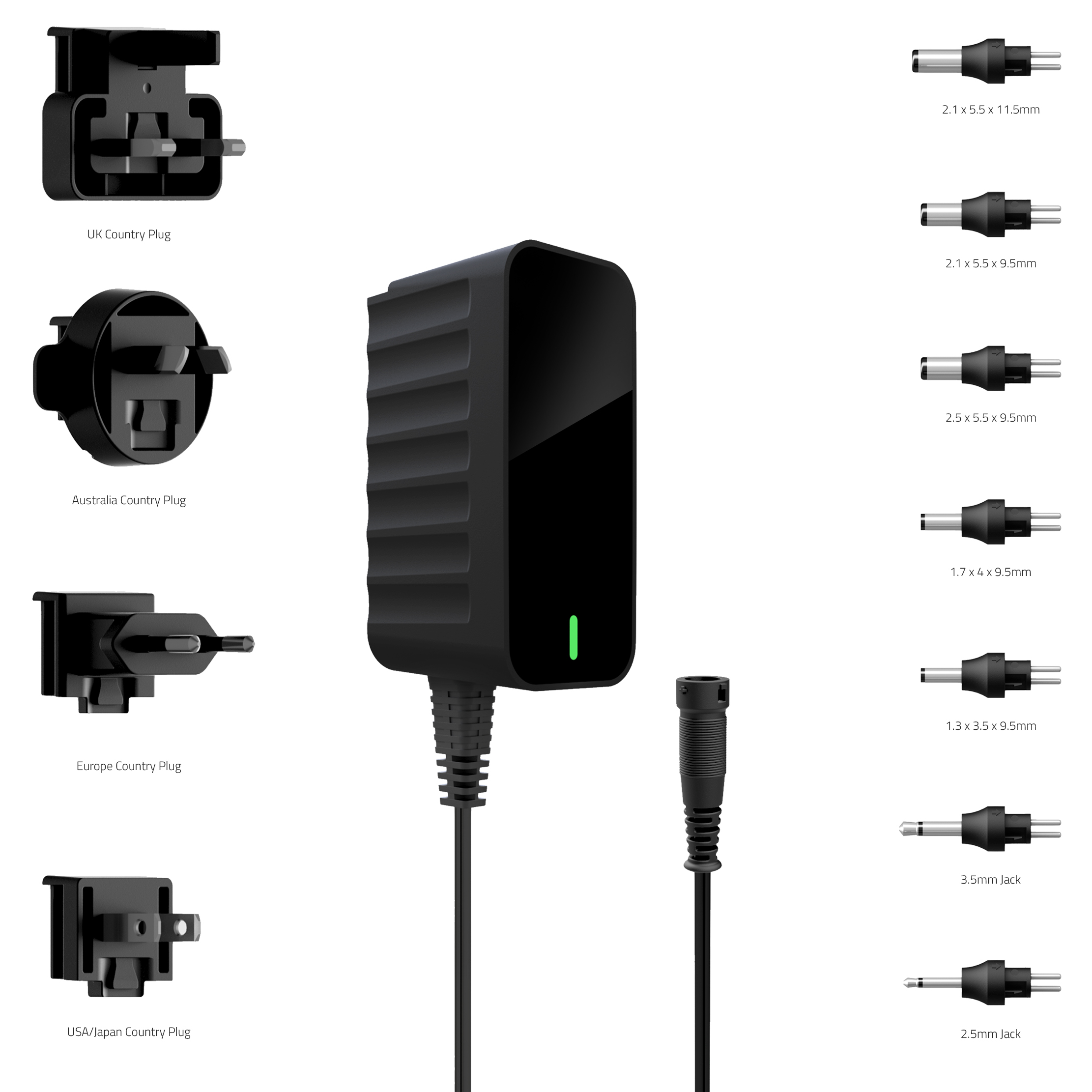 Friwo 12 W Plug Adapter Australia, EU, UK, US 12V dc Output