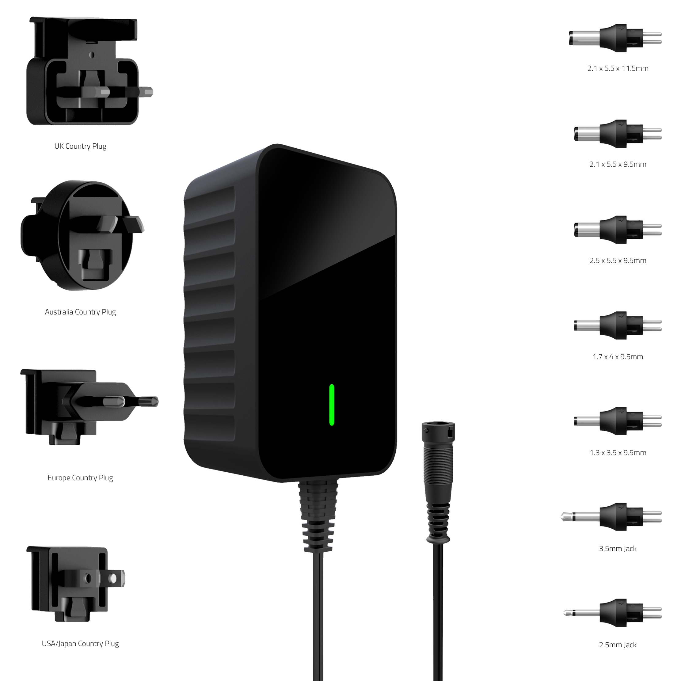 Friwo 30 W Plug Adapter Australia, UK, US, EU 12V dc Output, 0.3 A