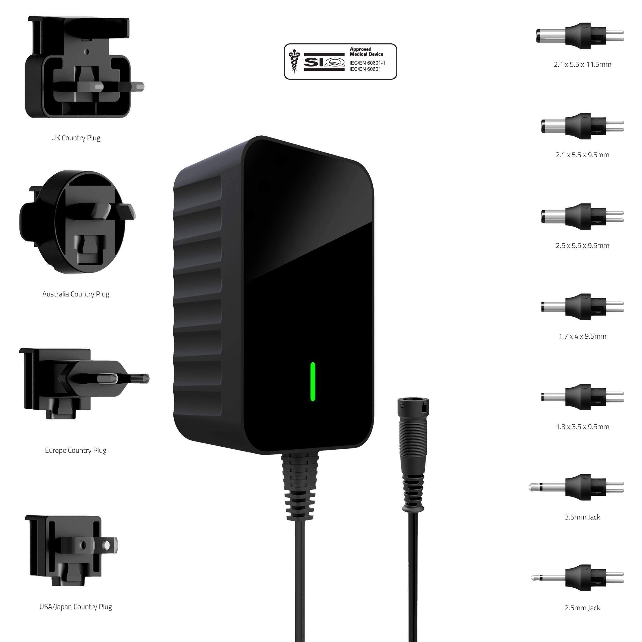 Friwo 30 W AC/DC Adapter Australia, EU, UK, US 24V dc Output
