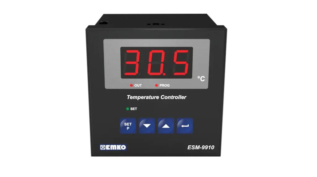 Emko ESM Panel Mount On/Off Temperature Controller, 96x96x96mm 1 Input, 1 Output Relay, 230 V ac Supply Voltage ON/OFF