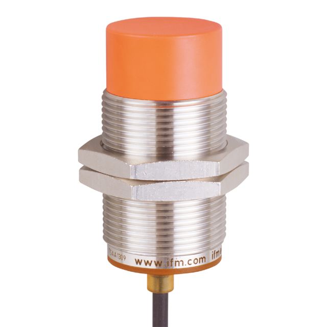 ifm electronic Inductive Threaded Barrel Proximity Sensor, M30, 22 mm Detection, NPN NC, 10 → 30 V dc