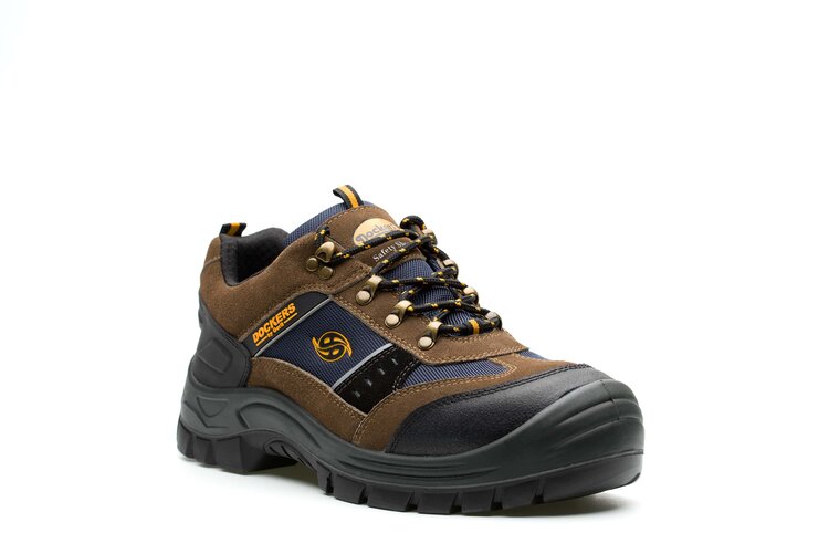 Dockers by Gerli GIGA LOW S3 Unisex Cognac Steel Toe Capped Safety Shoes, UK 11, EU 46