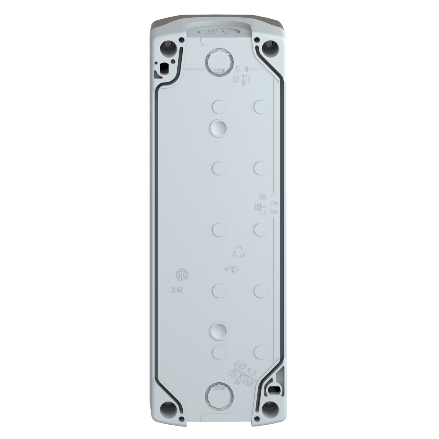 xald05 Schneider Electric Grey Plastic Harmony Control Station Enclosure - 5 Hole 22 mm Diameter