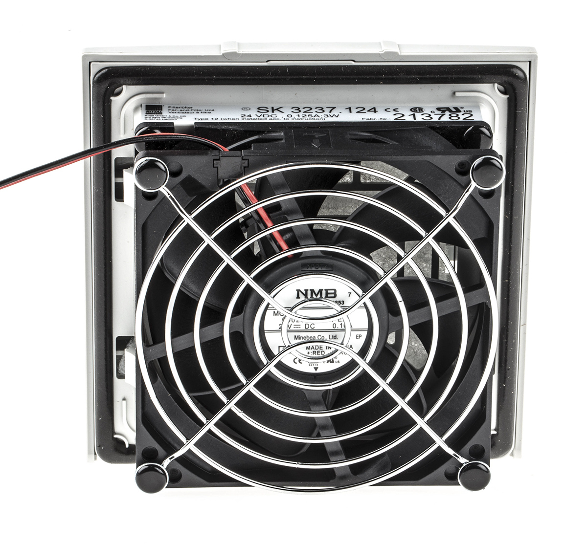 3237124 Rittal Filter Fan, 24 V dc, dc Operation, 18m³/h Filtered, 20m³/h Unimpeded, IP54, 116.5 x 116.5mm