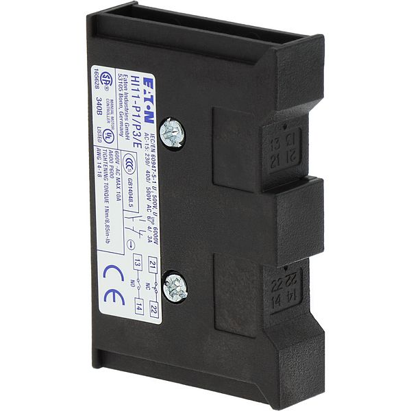 Eaton Auxiliary Contact, 2 Contact, 1NC, 1NO, Flush Mount P1