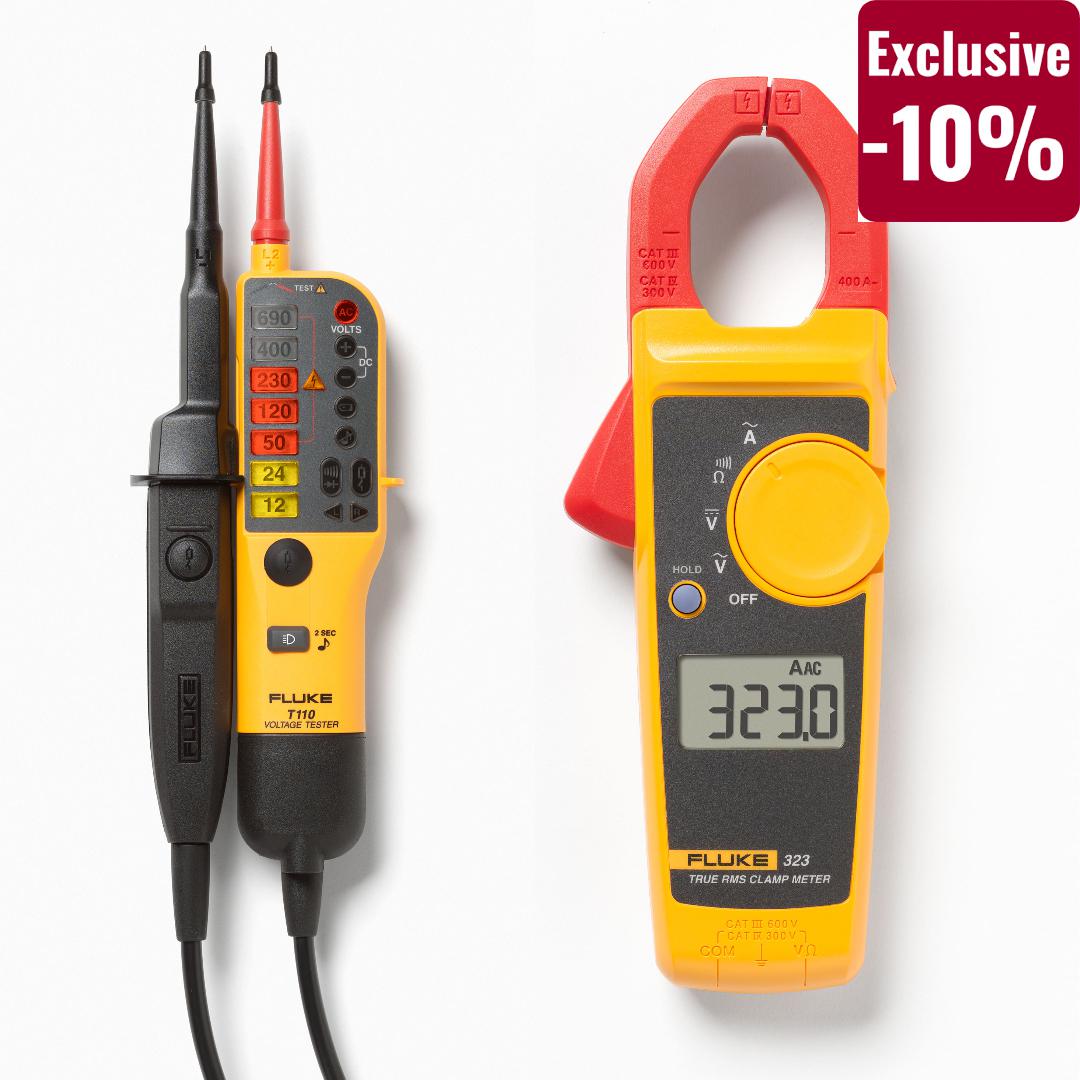 Fluke 323 Clamp Meter, Max Current 400A ac CAT III 600 V, CAT IV 300 V