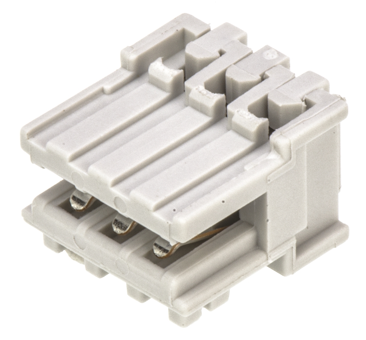 TE Connectivity AMP DUOPLUG Series Female Edge Connector, PCB Mount, 3-Contacts, 2.5mm Pitch, 1-Row, Solder Termination