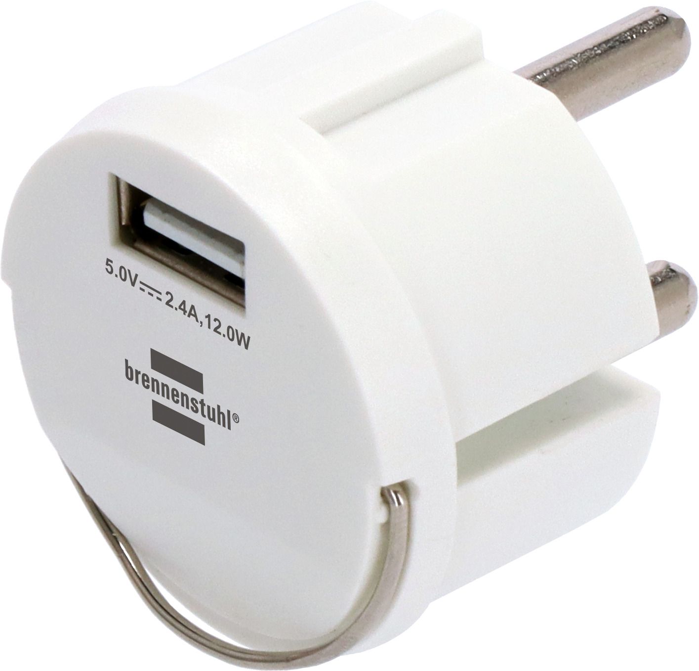 brennenstuhl Straight, Plug-In Mount, Male/Female- Single Port Type USB Type A USB Connector