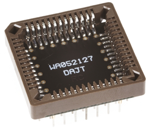Winslow Straight Through Hole Mount 1.27 mm, 2.54 mm Pitch IC Socket Adapter, 28 Pin Female PLCC to 28 Pin Male PGA