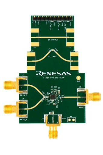 Renesas Electronics Evaluation Board for F1427 3.3GHz → 3.8GHz Frequency Band F1427 RF Amplifier Evaluation Kit