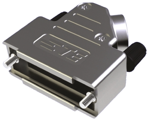 TE Connectivity ADK Series ABS Right Angle D Sub Backshell, 25 Way, Strain Relief