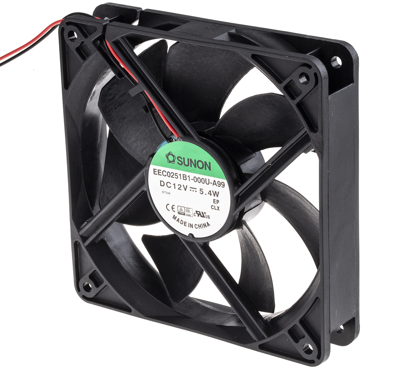 Sunon EE Series Axial Fan, 12V dc, 184 m³/h, 5.4 W, 451 mA Max 120 mm 120mm 25 mm