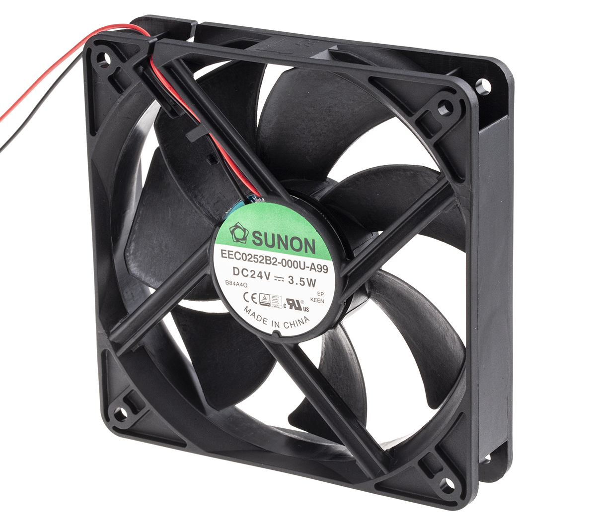 Sunon EE Series Axial Fan, 24V dc, 158.1 m³/h, 3.5 W, 146 mA Max 120 mm 120mm 25 mm